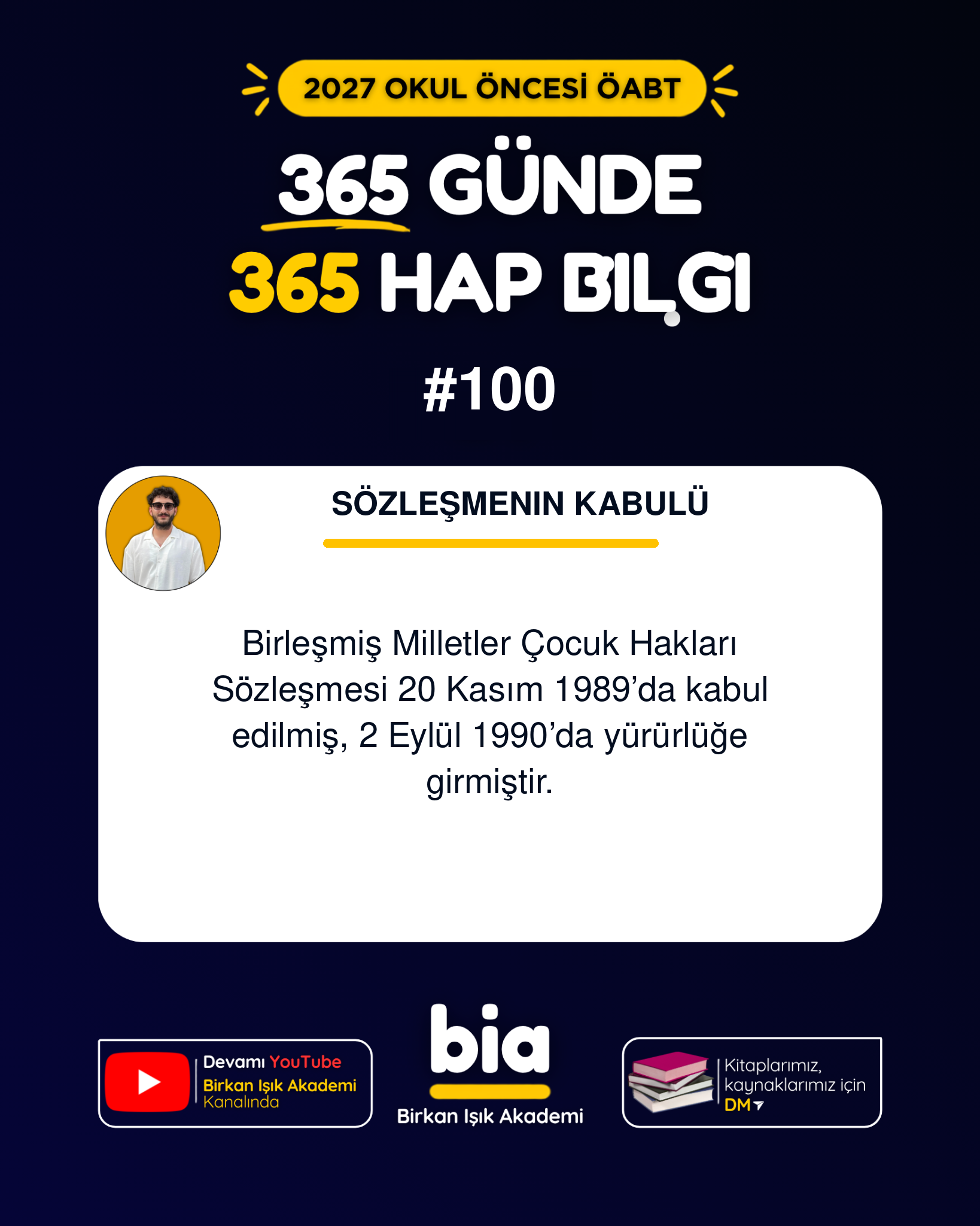 2027 Okul Öncesi ÖABT 365 Günde 365 Hap Bilgi 100. Gün - Birkan Işık Akademi